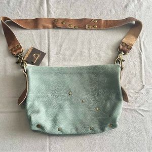 Permanent Baggage Teal hand made leather shoulder bag